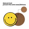 Smiley Face Absorbent Car Cupholder Coaster 2 Pack for Cup