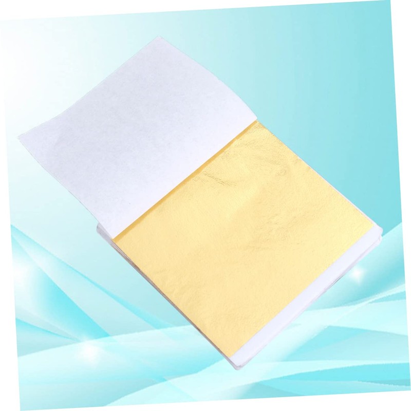 KONTONTY 50pcs 8x8.5cm Foil Leaf Sheets Imitation Leaf Art Foil