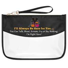 Best Friend Birthday Gifts for Women Makeup Bag Forever True Friends Gift Friendship Gifts for Sister Bestie Clear Cosmetic Bag Soul Sister Work Bestie Christmas Graduation Gift Zipper Travel Pouch