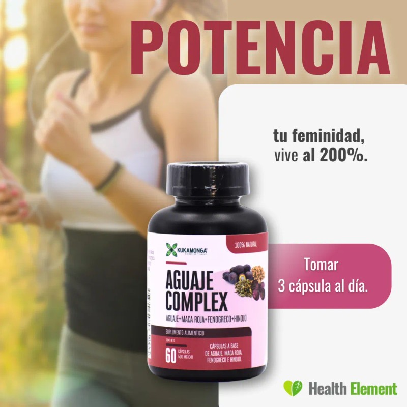 Aguaje Complex 60 Cápsulas - Fenogreco + Hinojo + Maca