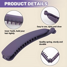 Pack of 4 Ponytail Hair Clip Colourful Banana Hair Clip Large Non-Slip Banana Clip Women for Women and Girls 4 Colours Banana Clip Bird Nest Hair Clip Banana Clip Hair