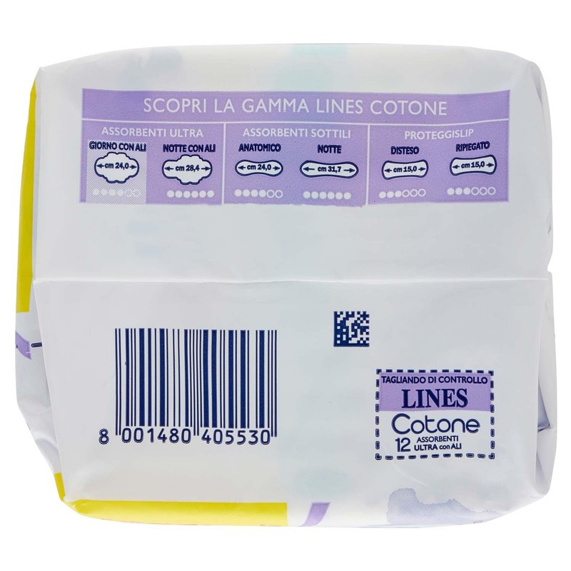 Lines Absorbent Cotton Tag with Wings x10+2