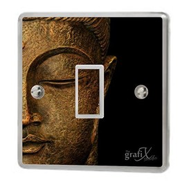 the grafix studio Buddha Light Switch Sticker Vinyl/Skin cover sw39