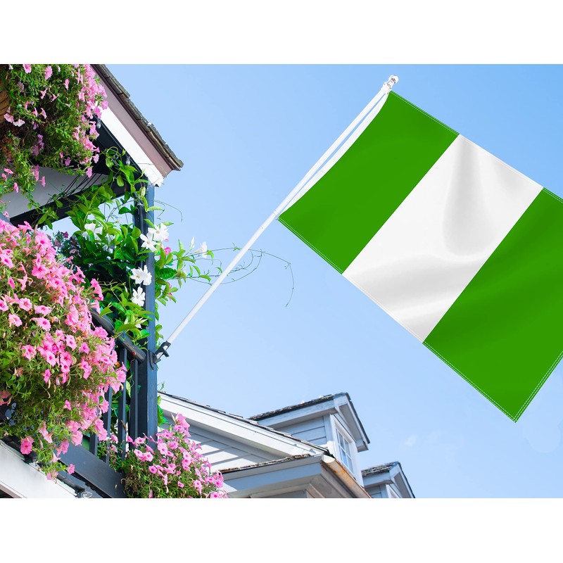 Large Nigeria Flag,3x5 FT Nigerian 75D Outdoor Banner,Nigerians Decor for