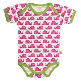 Loud + Proud Unisex - Baby Bodysuit 201,56 (manufacturer size: 50/56), violet (fuchsia fu)
