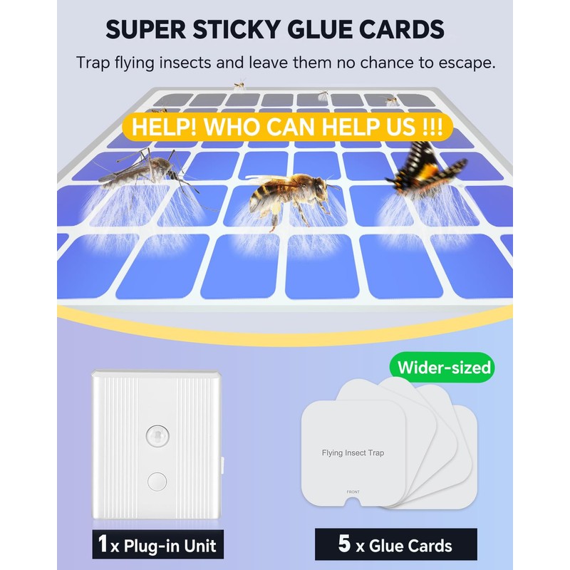 Fly Trap Indoor- 2 in 1 Plug in Fly Trap