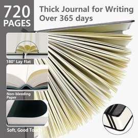 Cuaderno Tapa Dura de Papel Blanco A5,cuaderno de tapa dura,Cuaderno de bocetos en blanco de 360 hojas/720 páginas,tapa dura de piel,para bocetos, dibujos, Escribir (rosa)