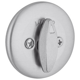 Kwikset 660 Deadbolt Deadbolt Lock, Satin Chrome Round Exterior Keyed Front Entry Door, Single Cylinder Dead Bolt