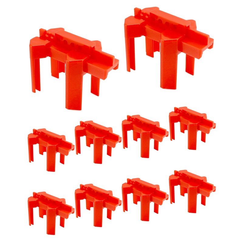 QWORK Small Ball Valve Lockout, 10 Pack Adjustable Ball Valve