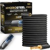 HYDROSTEEL PRO 50 Ft Metal Garden Hose with Nozzle, Indestructible