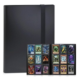 Trading Card Binder 9 Pocket, 360 Card Waterproof Folder with Side Loading Sleeves, Sturdy Card Collection Album for MTG, TCG, Game Cards & Sports Cards, Black
