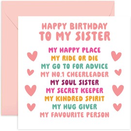Birthday Cards For Sisters - Special Female Sister Greeting Card for Her - Happy Birthday Cards for Family - Special Birthday Card for Big sister | Blank Inside
