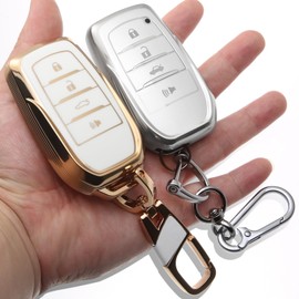 8T69T 2-Pack for Toyota Key Fob Cover with Keychain Accessories