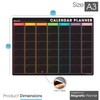 TMS Magnetic Monthly Planner and Dry Wipe Pen, Blackboard Fridge