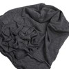 Women Turban Flower Cap Balck White and Gray Pure Color