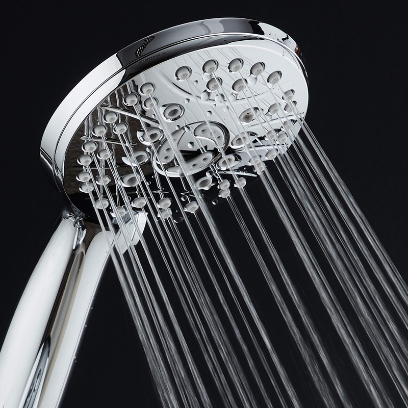 AquaSpa High Pressure 6-setting Luxury Handheld Shower Head – Extra