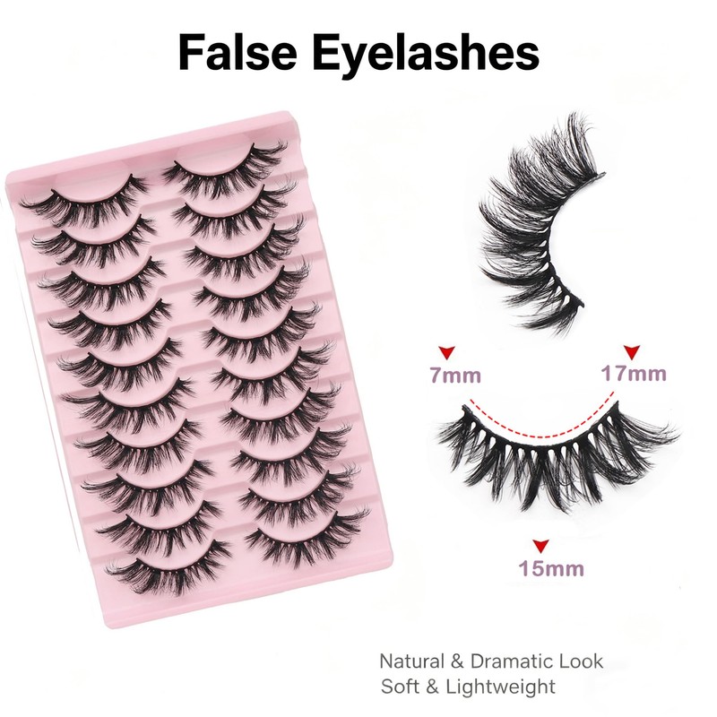 Eyelashes Faux Mink Fox Eye Natural Looking Russian Lashes Strip