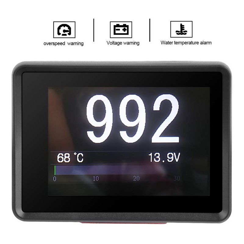 TKSE Car MultiFunction Meter, Car OBD MultiFunction Meter Digital Temperature