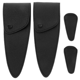 Beavorty Scissor Protector Covers 4 Piece Set Hair Stylist Scissor Case Trauma Shear Cover Small Scissor Holder Pu Scissor Case for Fridge
