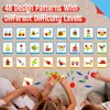 155 PCS Wooden Pattern Blocks Set, 24 Double-Sided Design Cards(48