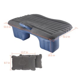 HAITRAL Car Bed - Camping Mattress - Portable Travel ,Sleeping, Inflatable Bed for Universal SUV Extended Air Couch with Two Air Pillows - Black