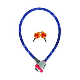 Legami - Bicycle lock with key, tiger motif, polyester exterior, metal inside, length 75 cm, children's bicycle accessories
