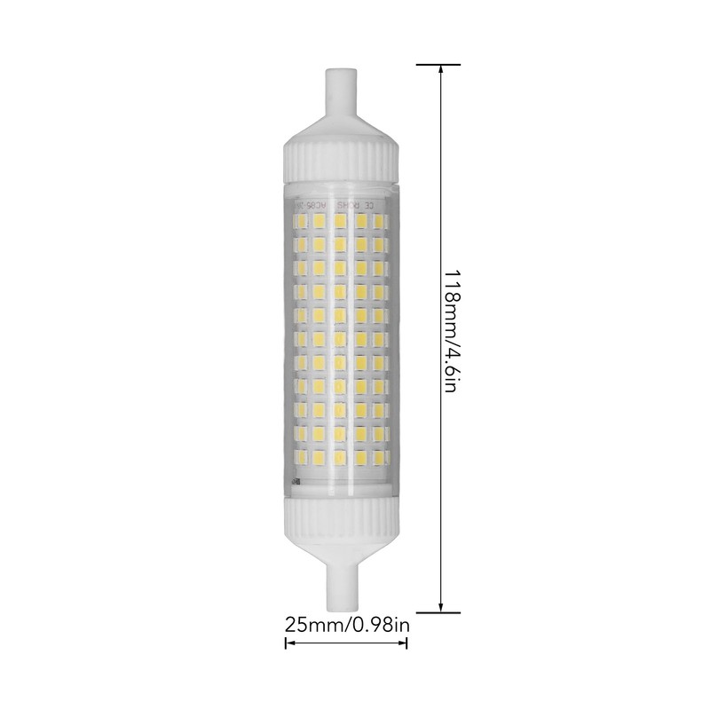 2Pcs R7S LED Light Bulb 118mm Dimmable 15W 154 LEDs