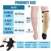 Floraltop 3 Pairs Lymphedema Compression Leg Wraps Kit 20-30 Mmhg
