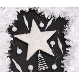 Christmas Concepts® 28cm Sparkly Tree Top Star - Luxury Christmas Decorations (White)