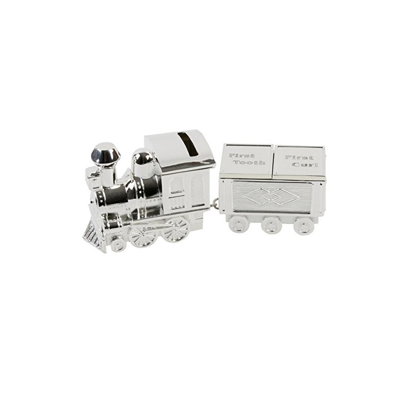 SOLEFAVORS Bambino Silver Plated Train Money Box & First Tooth