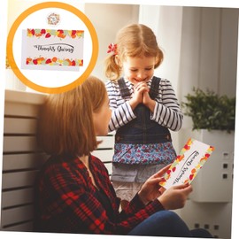 KOMBIUDA Greeting Cards Envelopes Set 12pcs Blank Thanksgiving Cards with Stickers for Family Friends Random Style