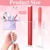 2 Pcs Mini Glass Nail File with Case, 2mm Thickness