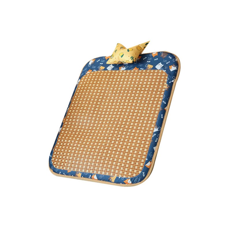 Dog Rattan Cooling Mat Bite Resistant Comfortable Breathable Cat Cooling
