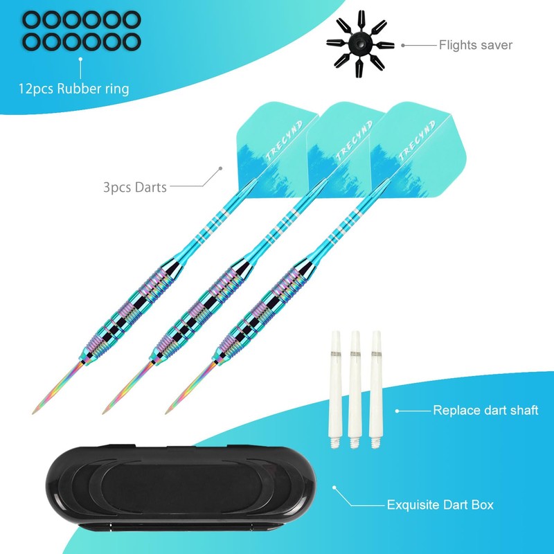 Trecynd Darts Metal Tip Set 3 Aluminum Shaft Metal Dart