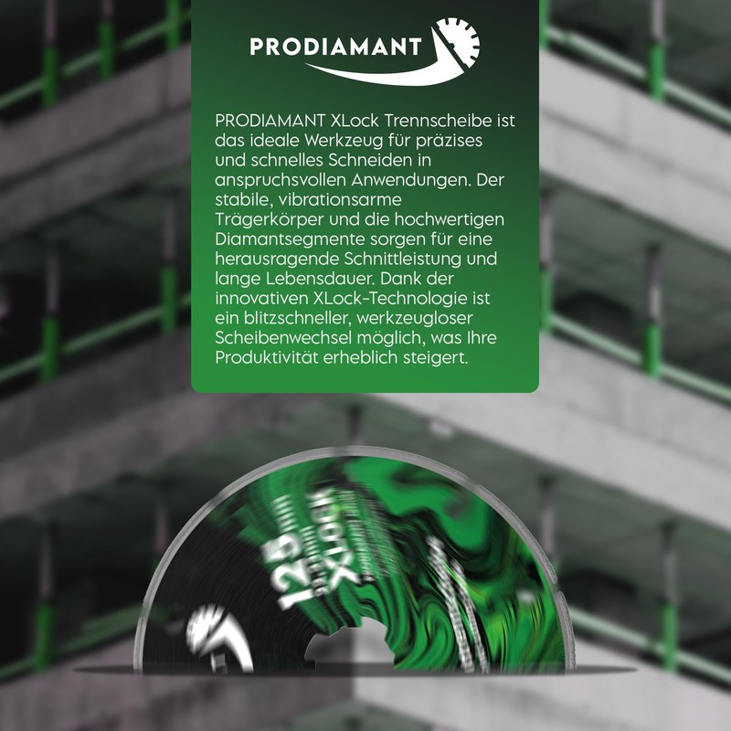 PRODIAMANT Diamond Cutting Disc X-Lock 125 mm Universal - Vacuum