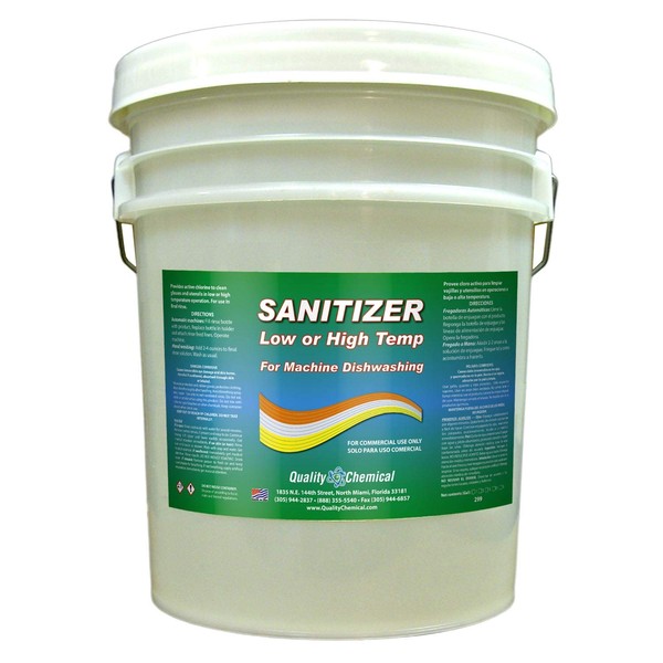 Quality Chemical Low Temp Dish Sanitizer-5 gallon pail