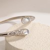 ixluck Natural Moonstone Bangle Bracelet For Women Real Moonstone Cuff