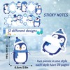 Whaline 24Pcs Christmas Sticky Note 12 Designs Winter Cartoon Self-Stick