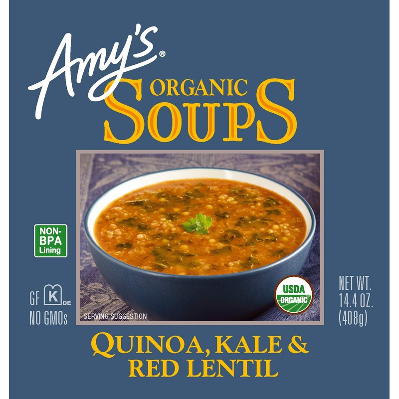 Amy's Organic Soups, Quinoa Kale & Red Lentil, 14.4 Ounce