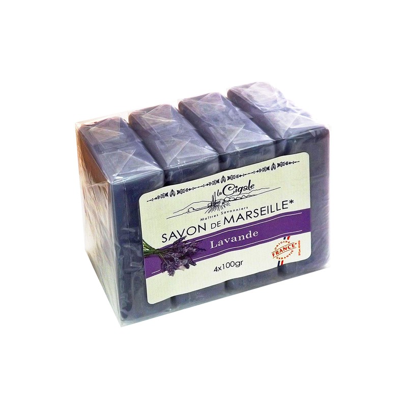 La Cigale Savon de Marseille Lavender 4 x 100 g