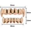 18K Gold Silver Plated Hip Hop Vampire Fangs Top Bottom