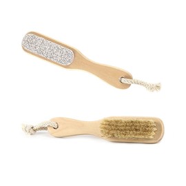 Gogogmee Stone Foot File Callus Remover Double-sided Pedicure Bristle Brush Foot Care Safe and Gentle