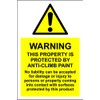CCTV security Warning this property is protected by anti-climb paint