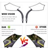 Black Irregular Shape Motorcycle Mirrors,Upgrade Rearview Motorcycle Mirrors With M8