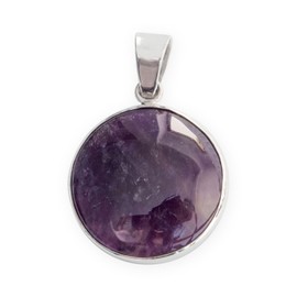 Fly Style Necklace Pendant Silver Gemstone Amethyst Jade Tiger's Eye Obsidian Amulet - Silver Jewellery Healing Stones, Mineral