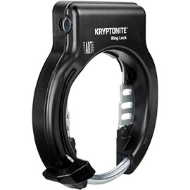 Kryptonite Ring Lock with plug in capability - Non Retractable Sold Secure Silver, One Size, GK002239, Black