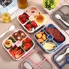 Acellegic 6 Pcs Large Bento Box for Adult 1100 ml