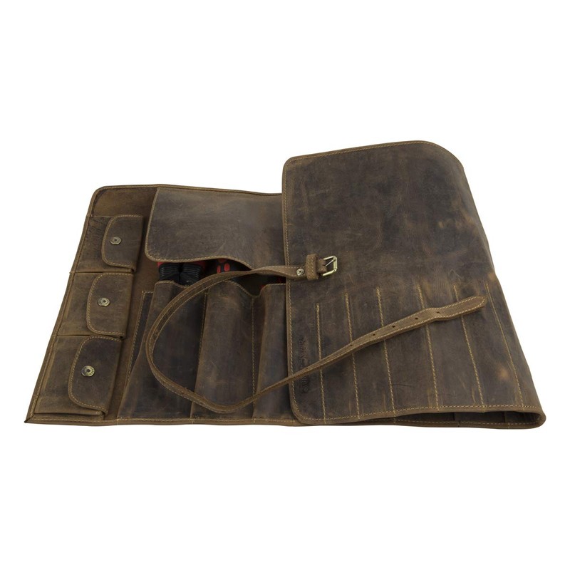 Greenburry Vintage Tool Roll Leather Antique Brown