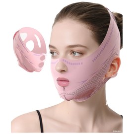 Mascarilla reafirmante de mentón en forma de V, reductor de papada para dormir, mascarilla facial para la flacidez facial, faja moldeadora de mandíbula y lifting facial.