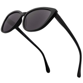 VITENZI Full Reader Sunglasses for Women, Cat Eye Tinted Reading with Built In Full Readers, Gela in Black 2.50